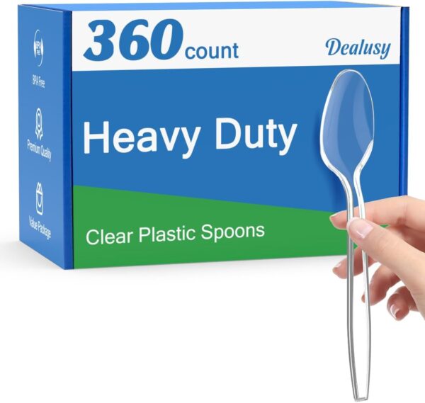 360 Count Clear Plastic Spoons Disposable